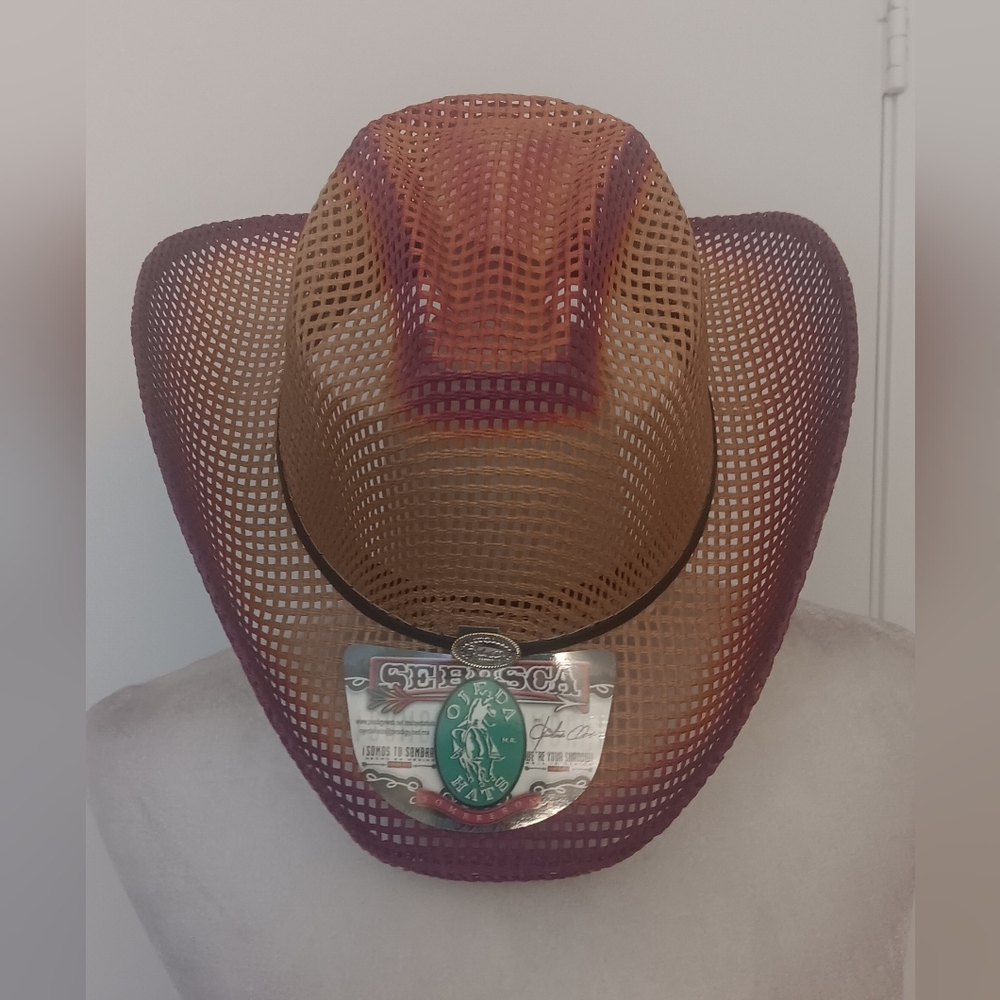 Brown and Purple Women's Cowboy Hat